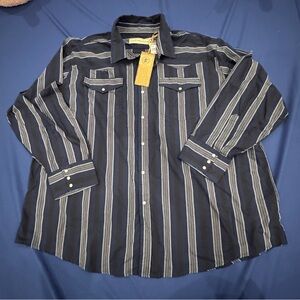 NWT Bit & Bridle 4X Pearl Snap Long Sleeve Western Shirt